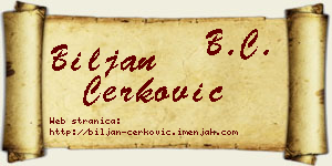 Biljan Čerković vizit kartica